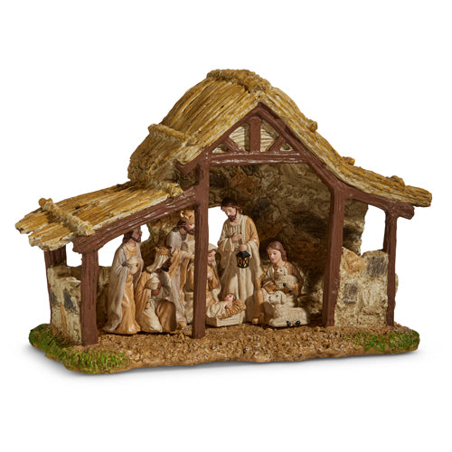 10.5" Nativity in Stable