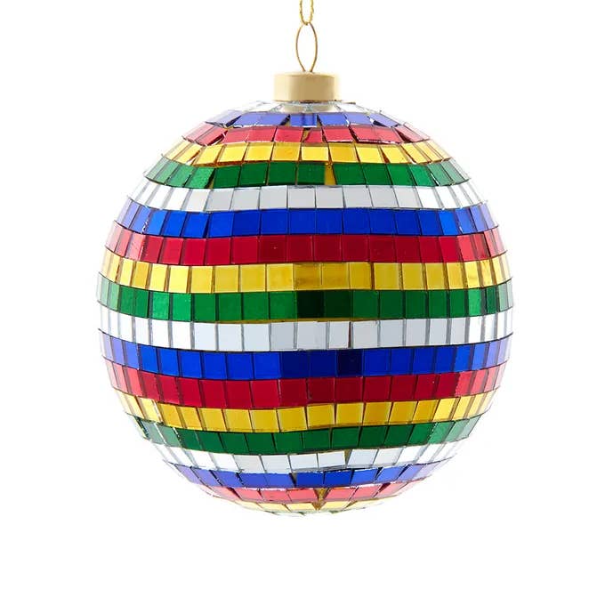 Multicolor Mirror Ball Ornament