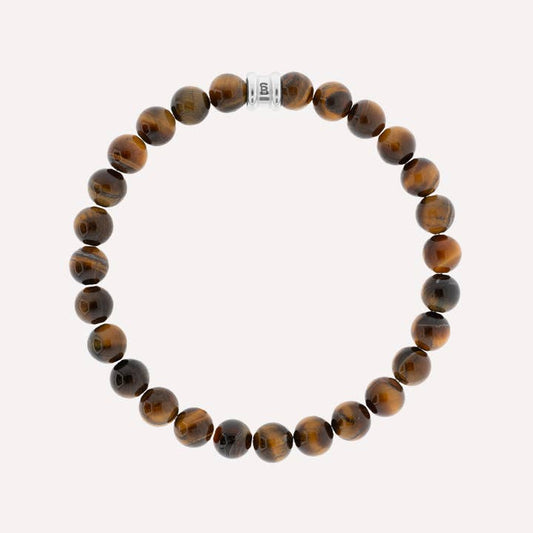 8mm Round Gemstone Bracelet Tiger Eye