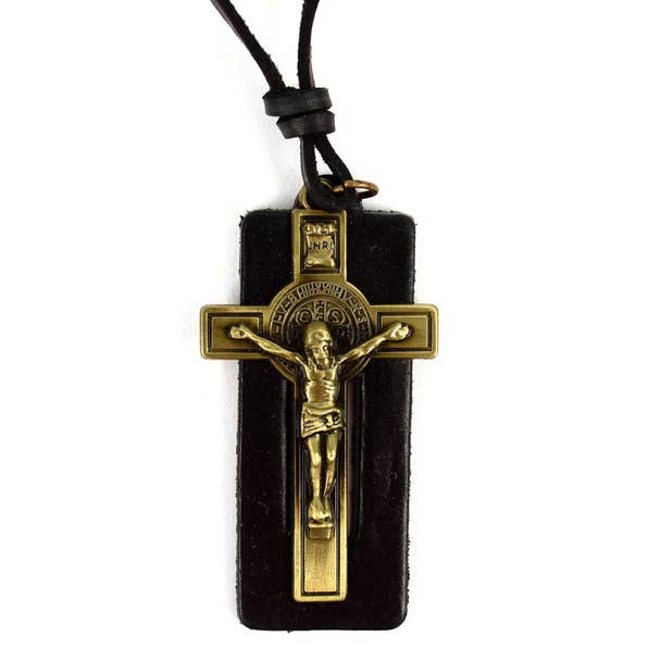 Jesus Pendant Adjustable Leather Necklace Sale