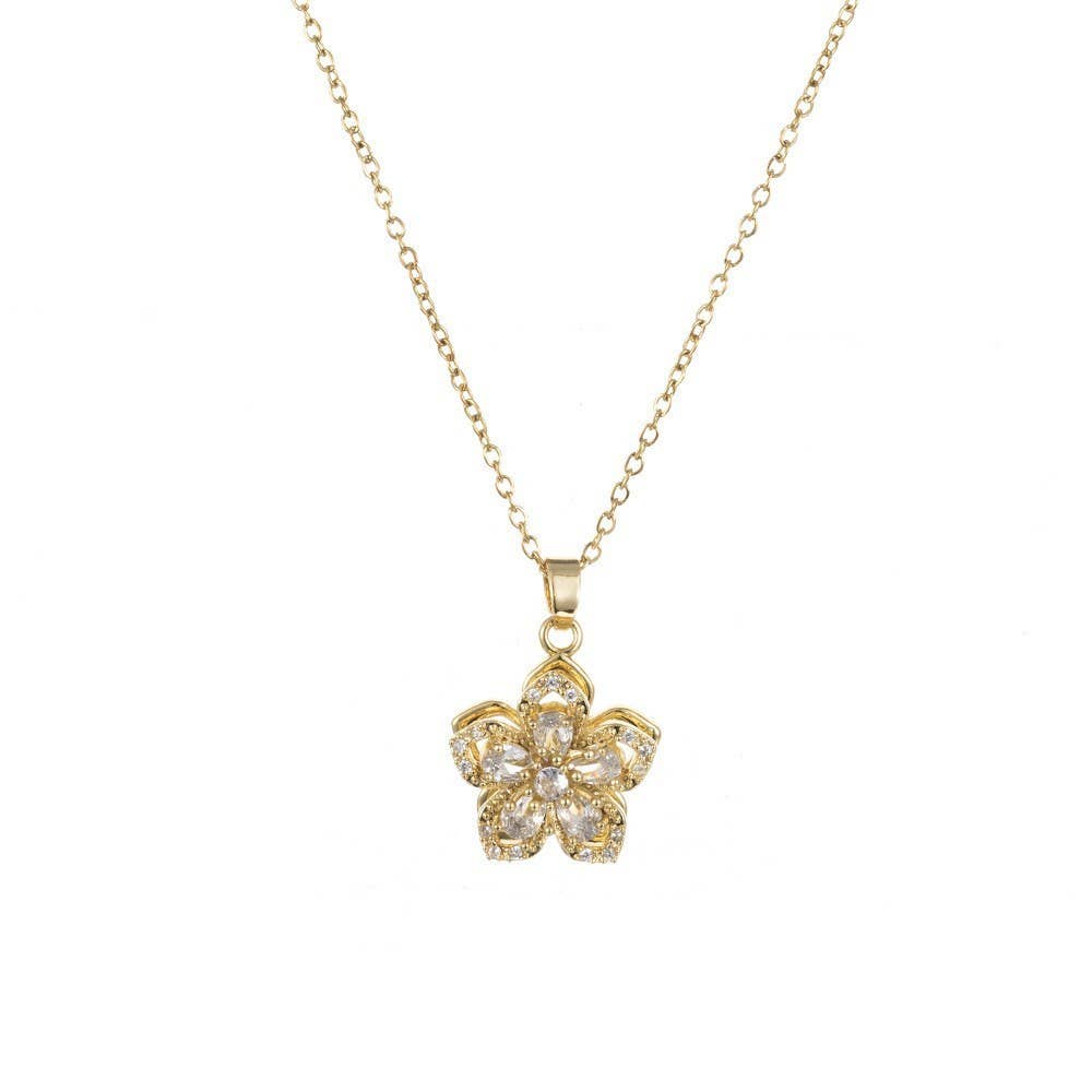Flower Rotating Spinner Pendant