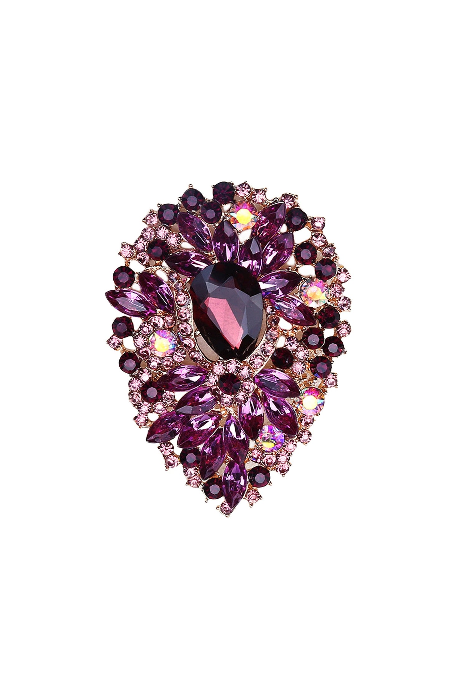 Teardrop Rhinestone Brooch