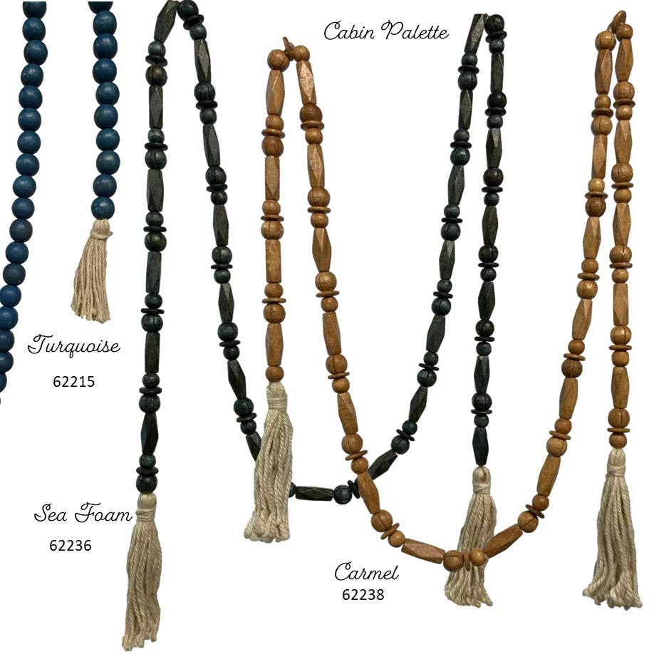 90" Wd BOHO Bead Garland for Christmas, Fall & Everyday