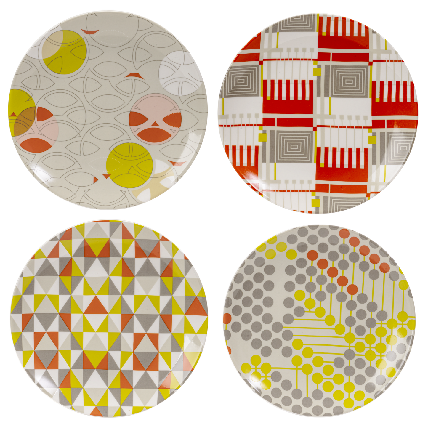 Frank Lloyd Wright Taliesin Line Dessert Plates Set Textile