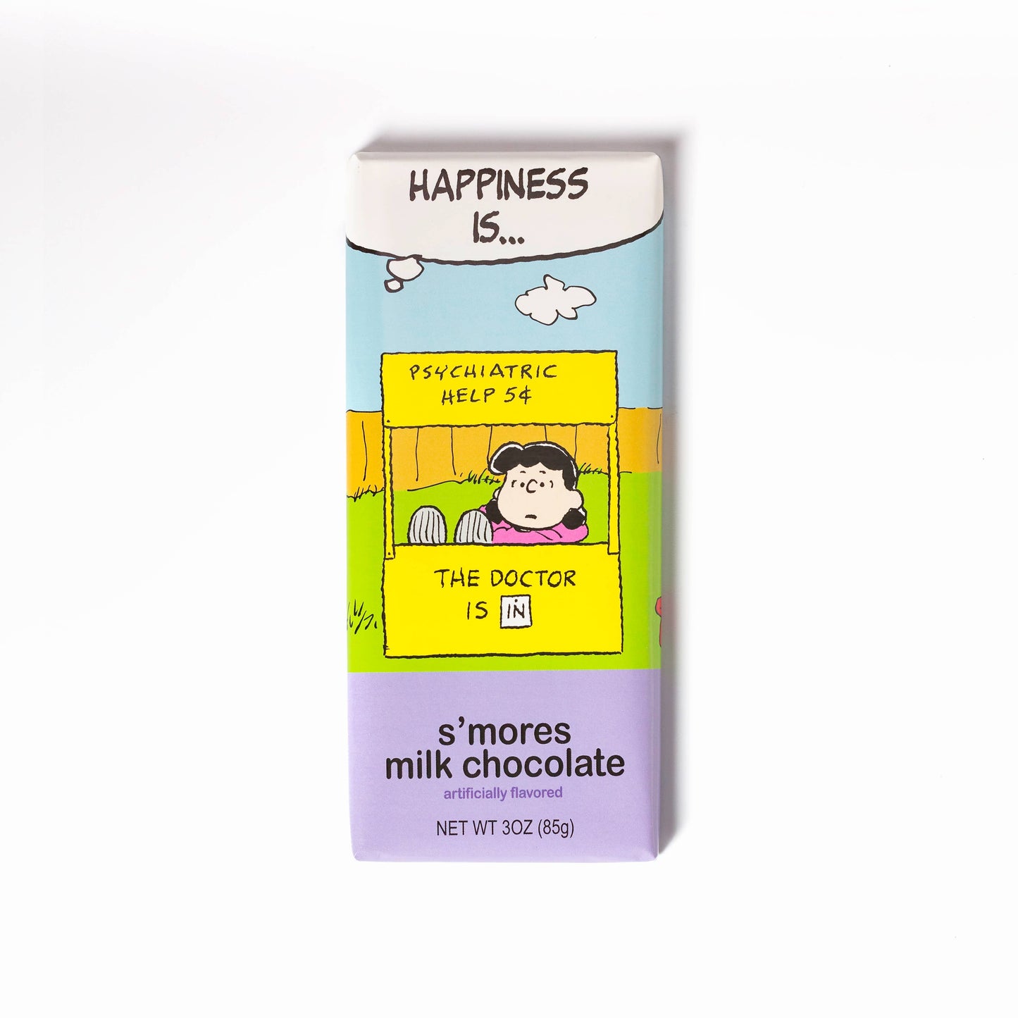 Peanuts Everyday 3Oz Lucy S'Mores Milk Chocolate Bar Each