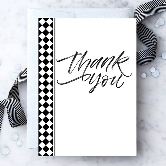 "Thank You" Hand-drawn Typography Greeting Card