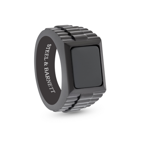 Hudson Gemstone Ring Black/Black Onyx