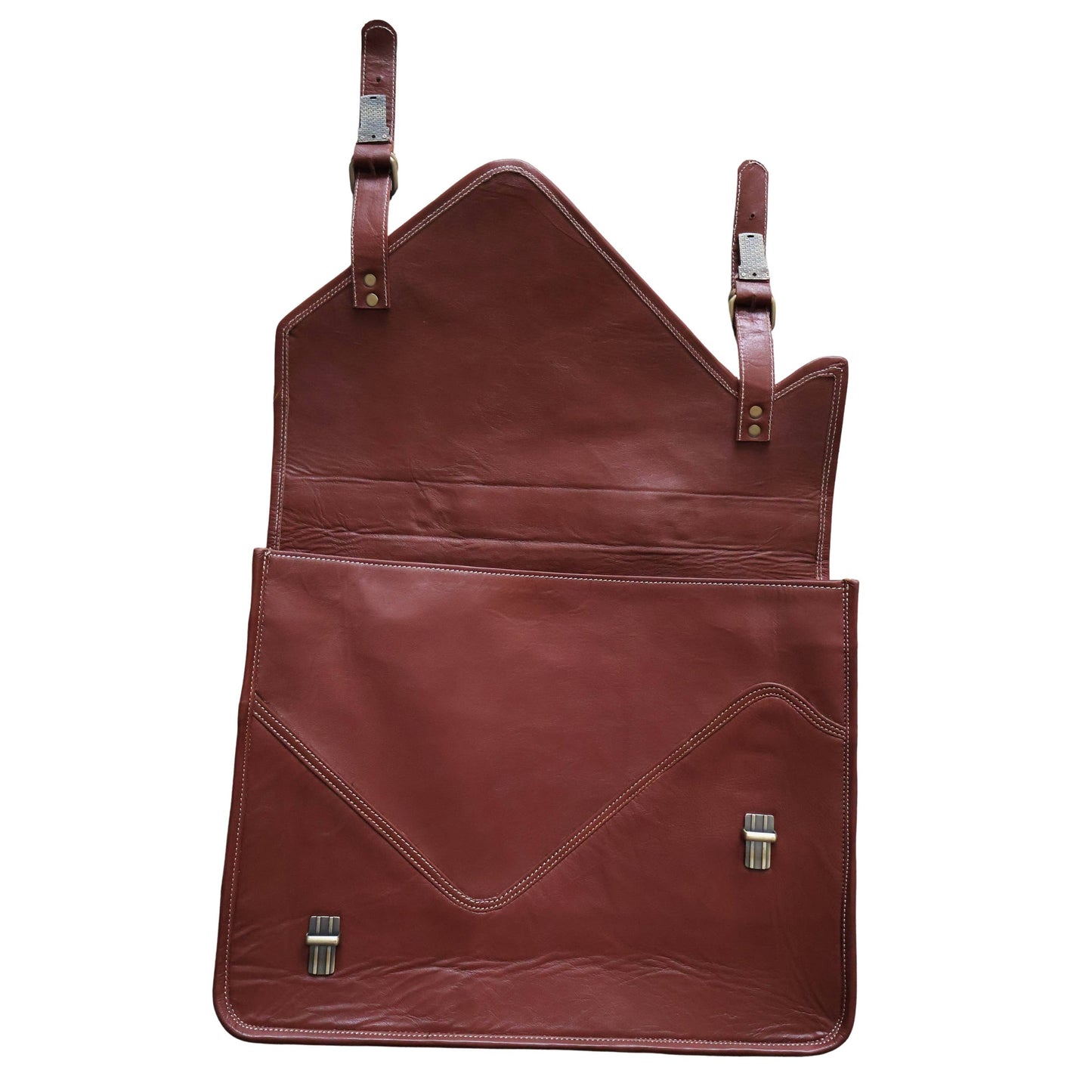 Goat Leather Satchel Messenger Bag Vintage Laptop Bag