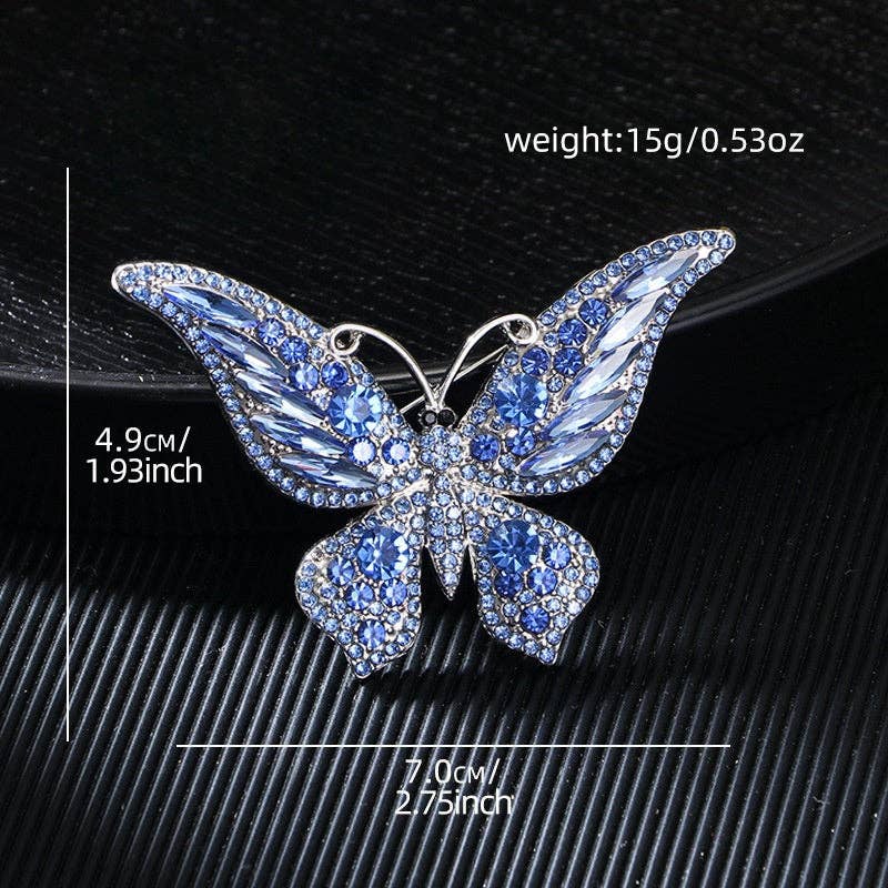 Small Style Butterfly Rhinestone Brooch Pin