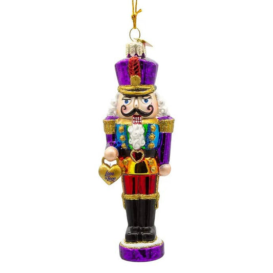 5.75" Noble Gems™ Glass Pride Nutcracker Ornament