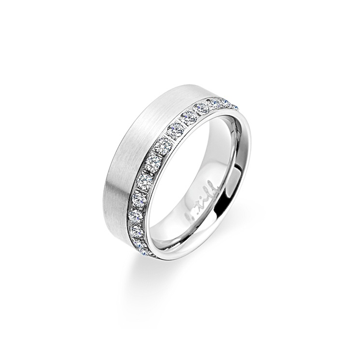 Offset Row Wide Eternity Ring