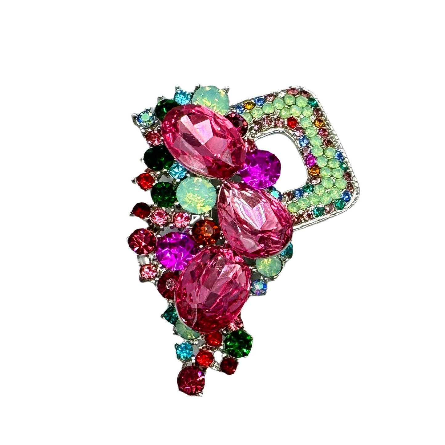 Floral Rhinestone Pin