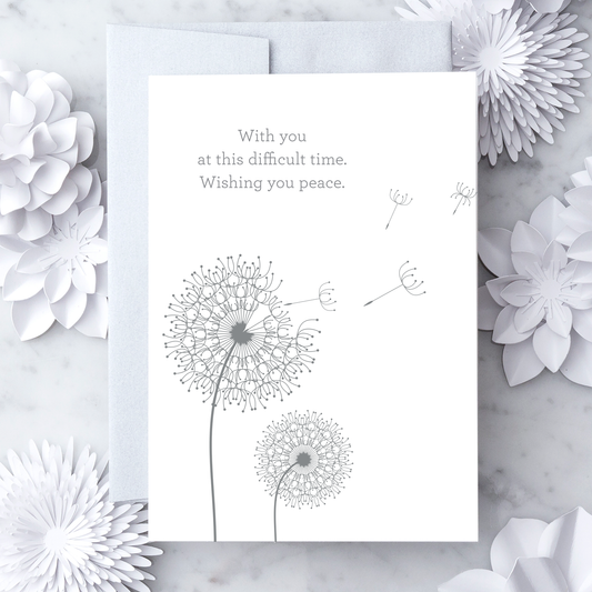 “With you at this difficult time" Sympathy Card