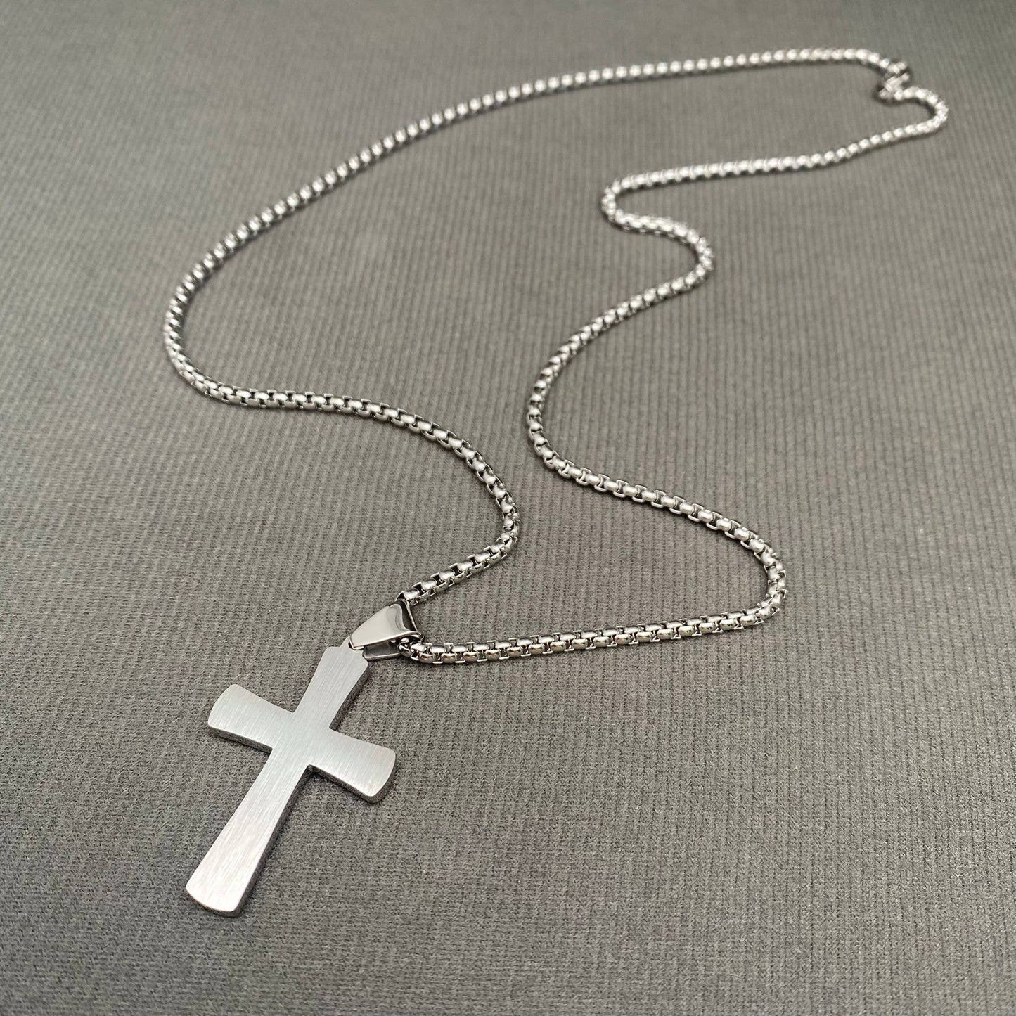CZ Inlaid Cross Pendant