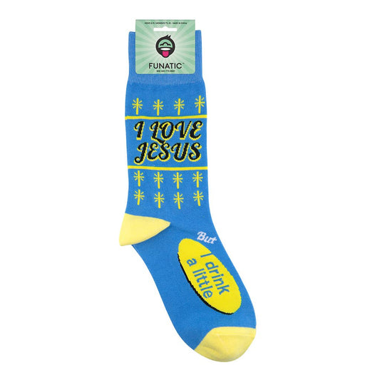 I Love Jesus (But I Drink) Socks