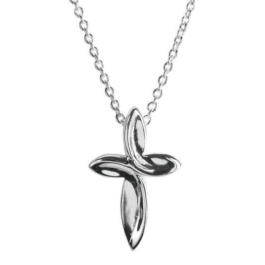 Silver Plated Mini Mobius Cross Necklace Sale