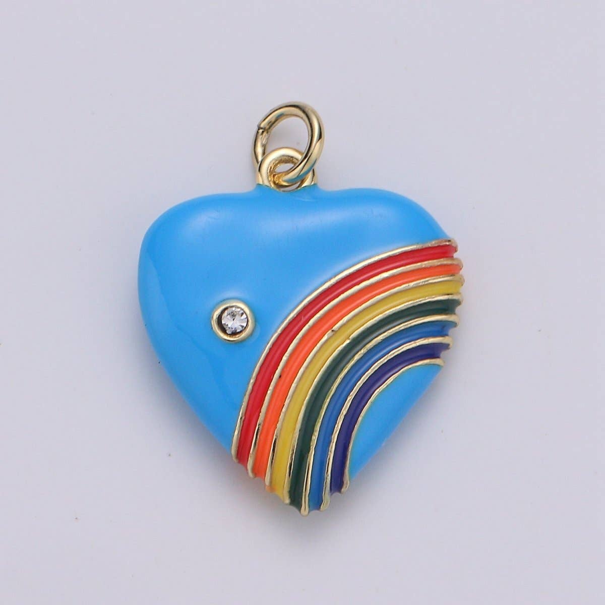 Rainbow Enamel Pendant