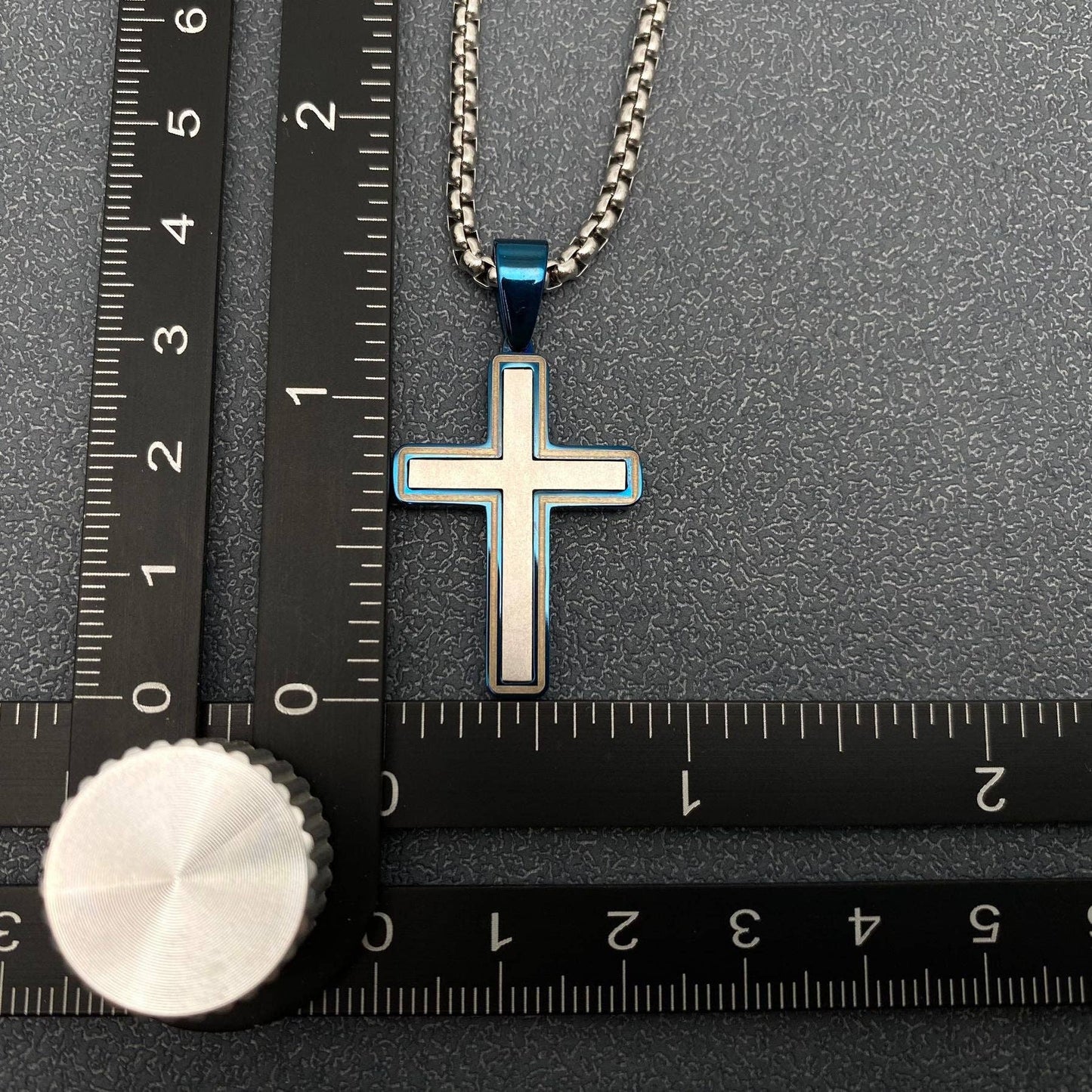 Stainless Steel Minimalist 2 Tone Cross Charm Necklace - MJ/MNP