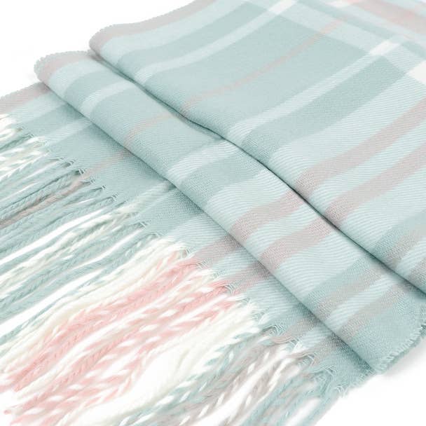 Plaid Cashmere Feel Winter Scarf Sale