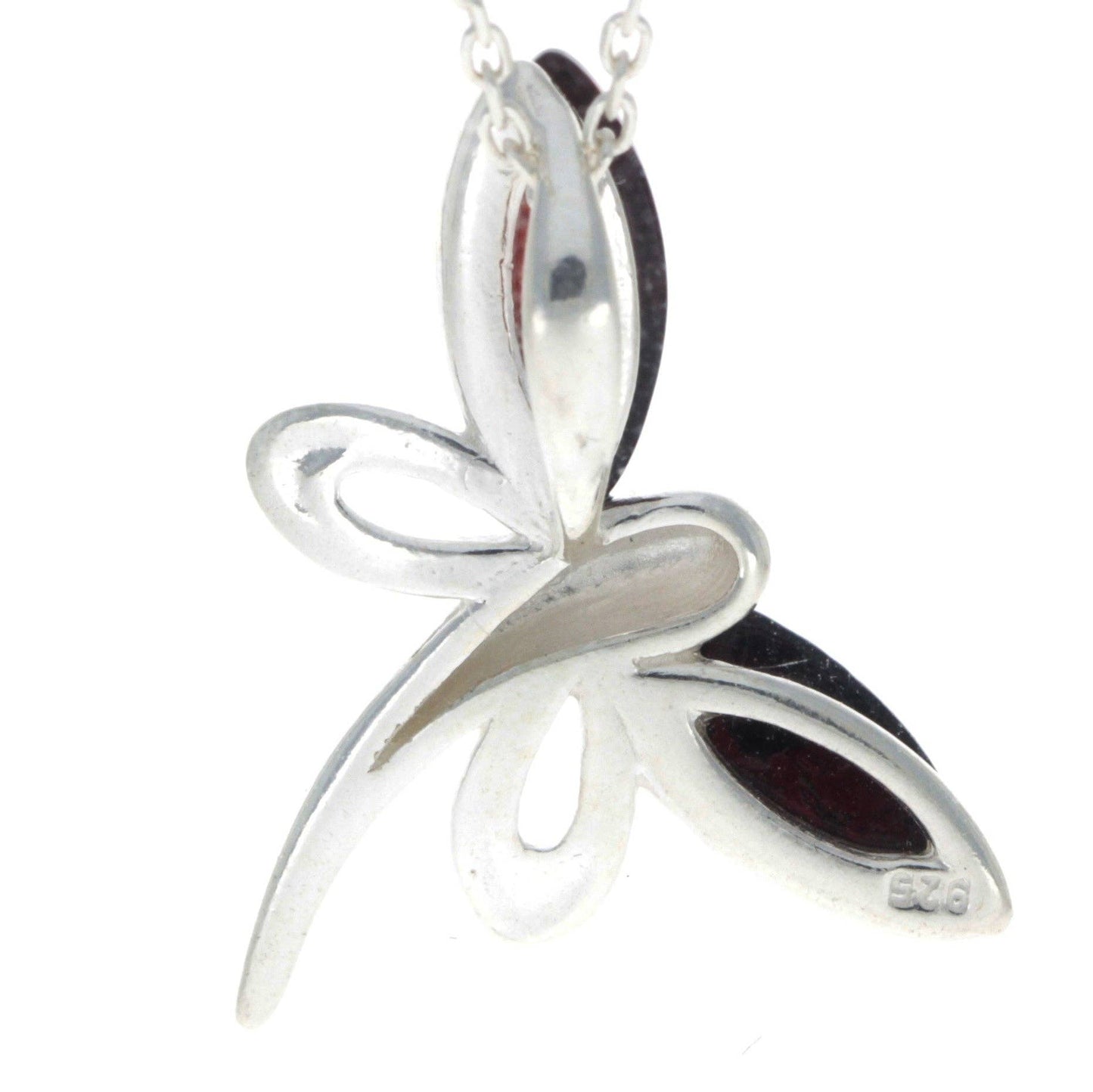 925 Sterling Silver Butterfly with Baltic Amber