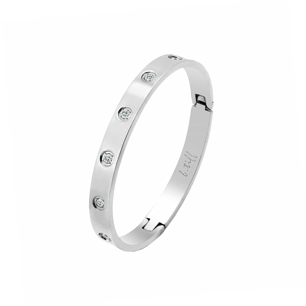 8-Stone Bold Bangle Bracelet