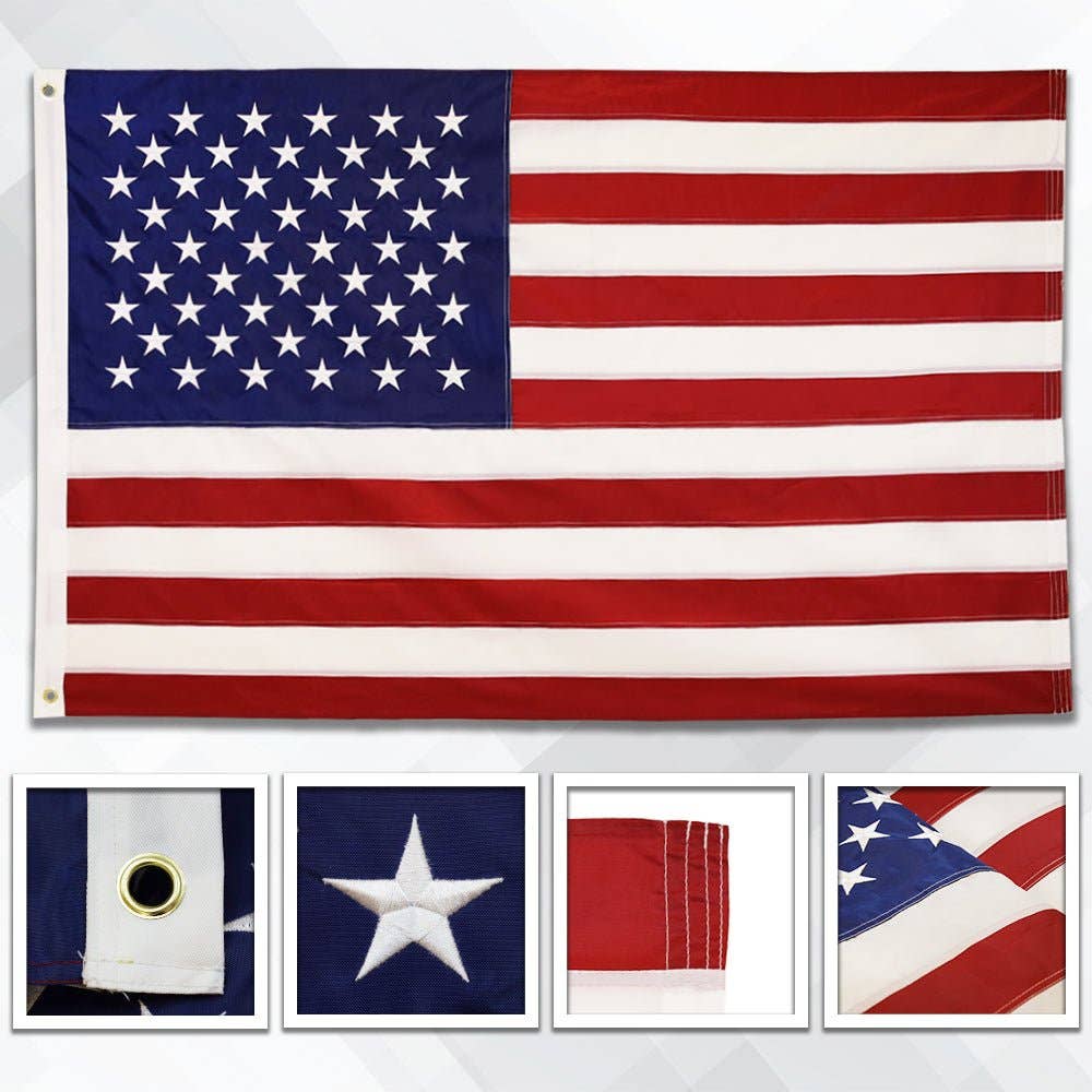 USA Embroidered Flag 3x5ft