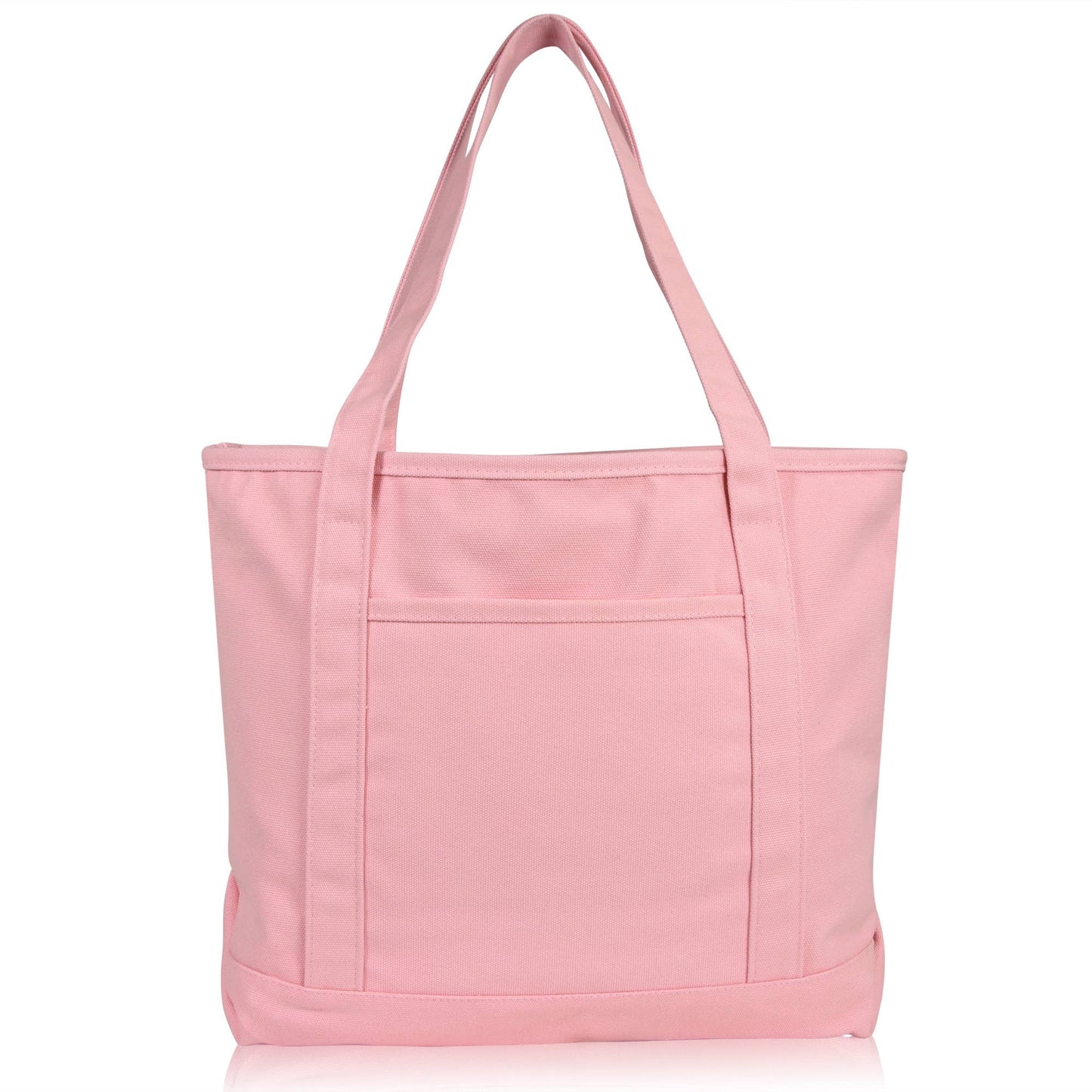 Dalix 20" Solid Color Cotton Canvas Shopping Tote Bag