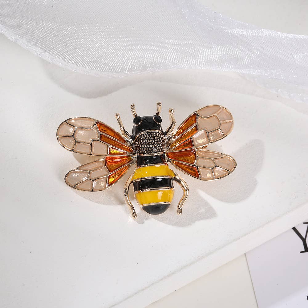 Bee Alloy Brooch