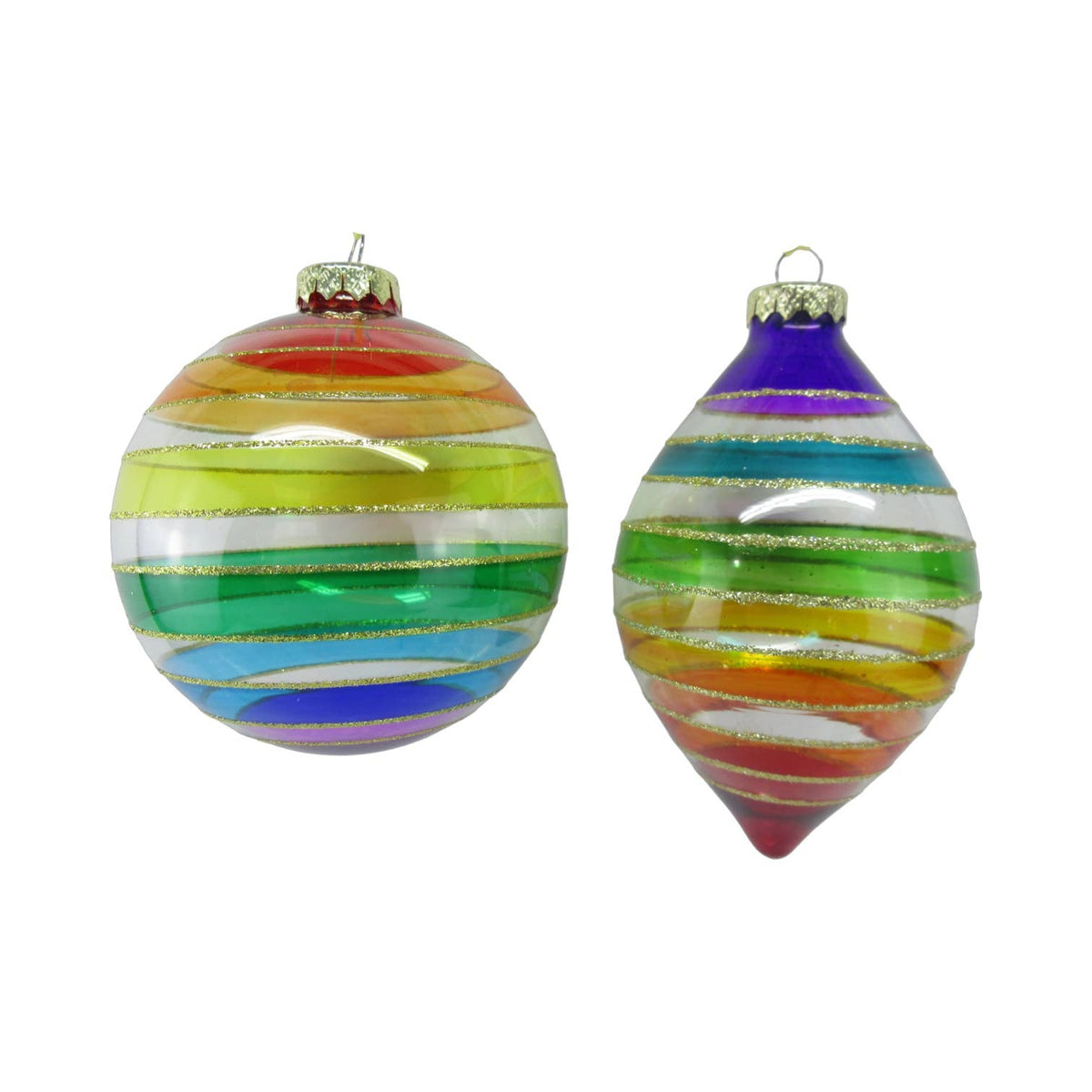 Rainbow Glass Ornaments