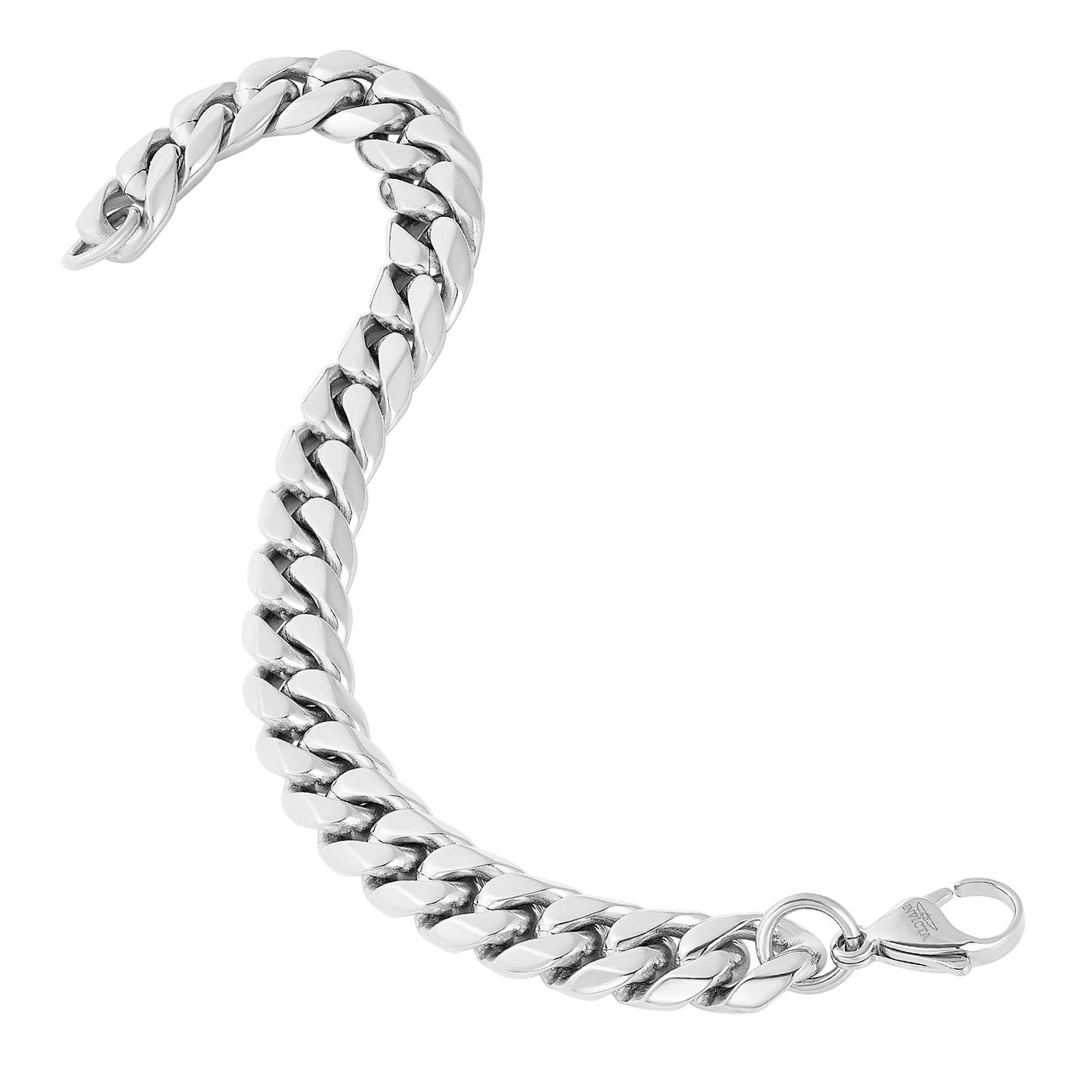 Invicta Jewelry Curb Chain Steel Bracelet (12mm) - 8.75"