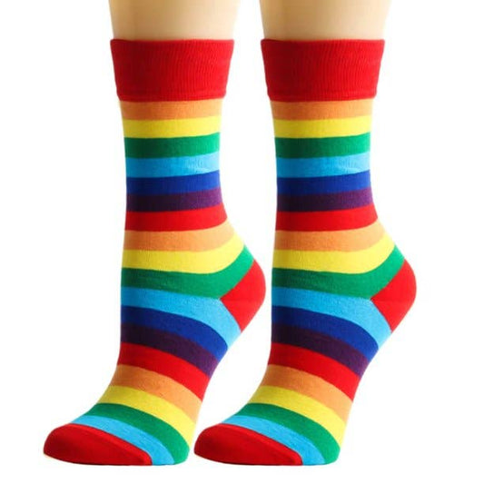 Rainbow Striped Pattern Socks
