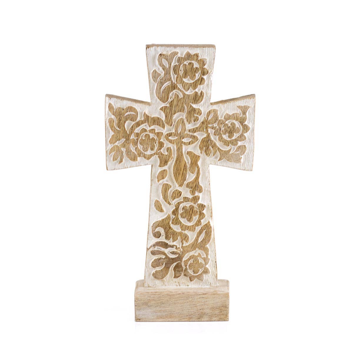 Simon 7.5" Cross in Antique White