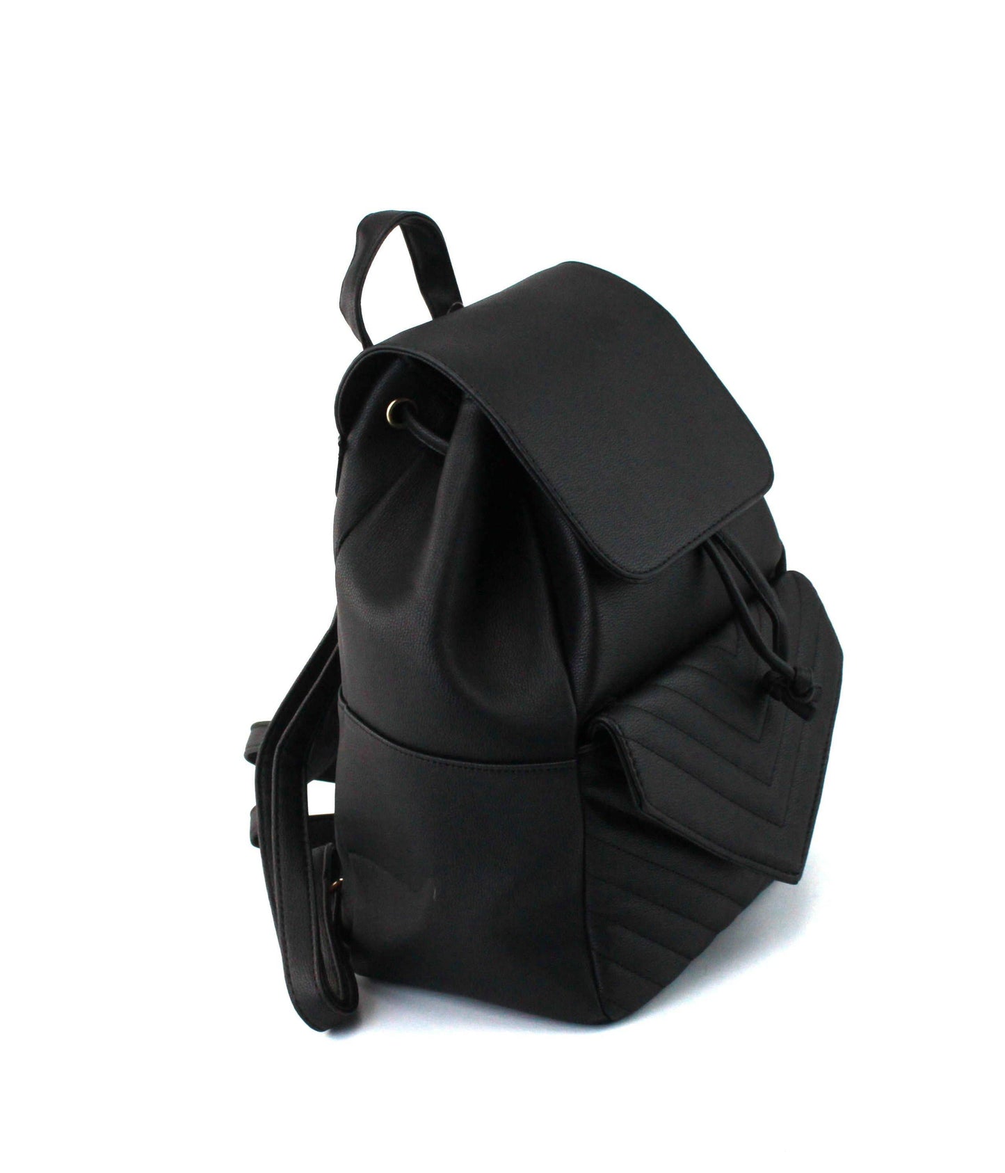 PU Backpack with Front Flip Pocket