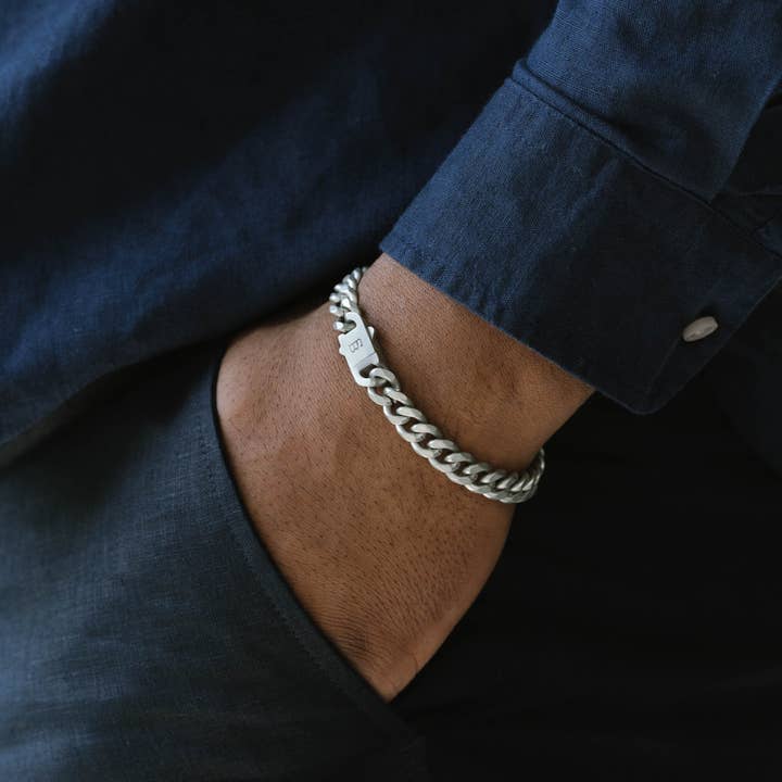 Valence Vic 8mm Chain Bracelet Silver