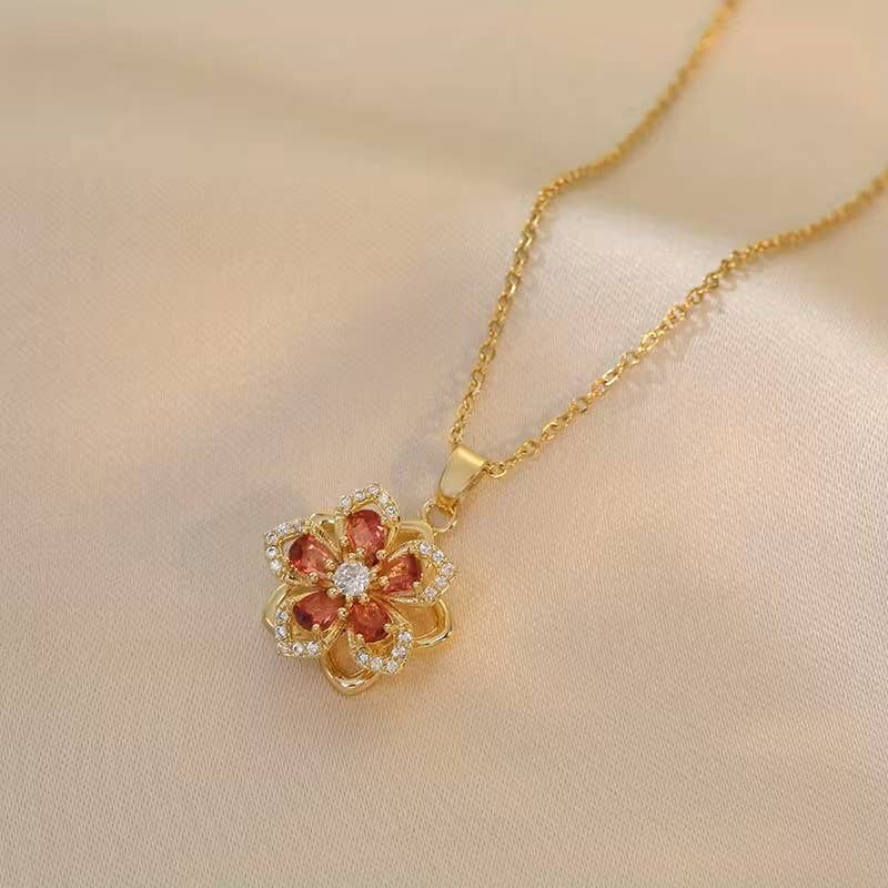 Flower Rotating Spinner Pendant