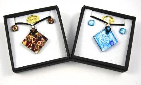Murano Glass Boxed Jewelry Set - Assorted Color