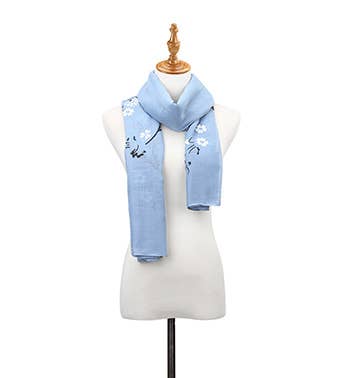 Blue Flower Scarf