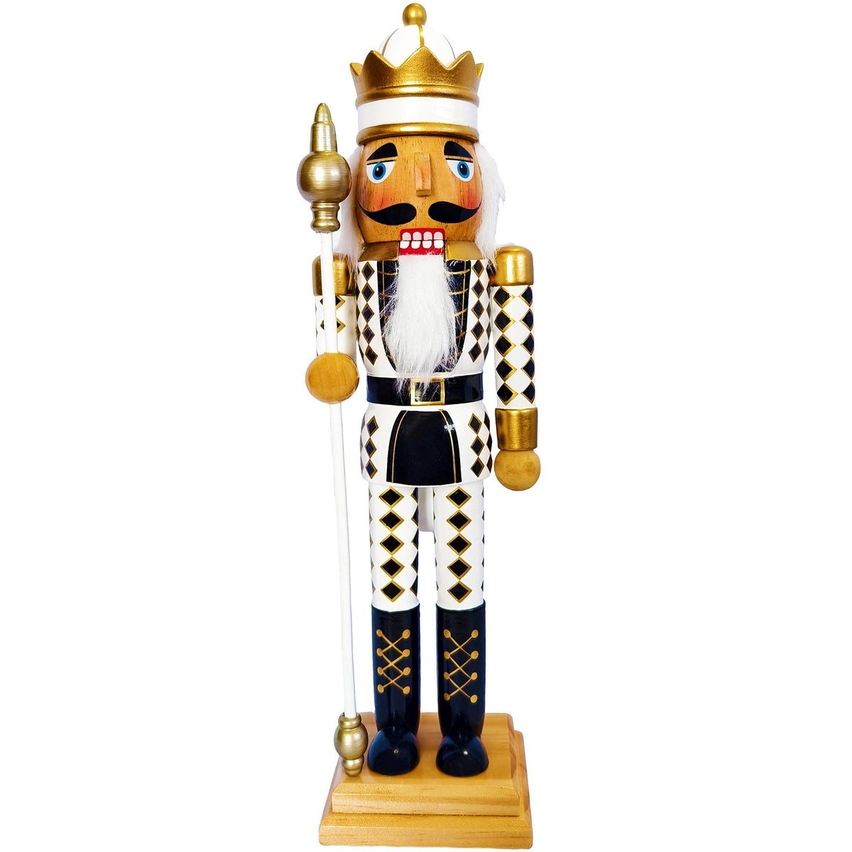 14” Harlequin King Nutcracker