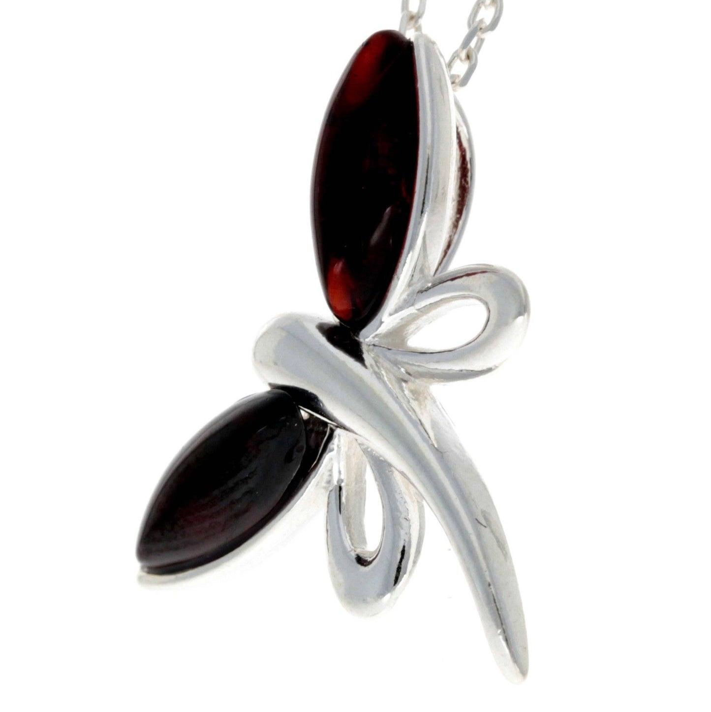 925 Sterling Silver Butterfly with Baltic Amber