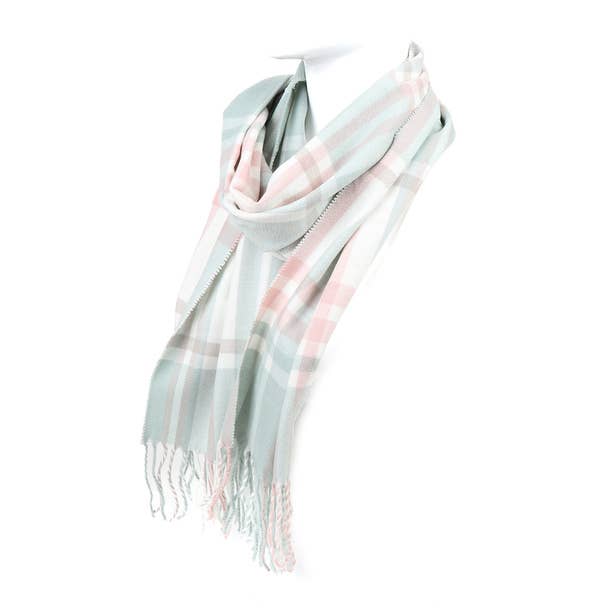 Plaid Cashmere Feel Winter Scarf Sale