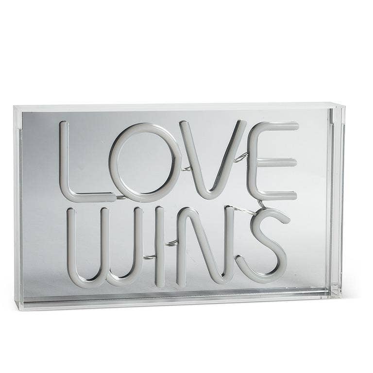 LOVE WINS Neon LED Sign-Multi-7x12"L