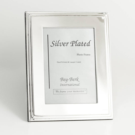 Silver Plated Ridged Picture Frame