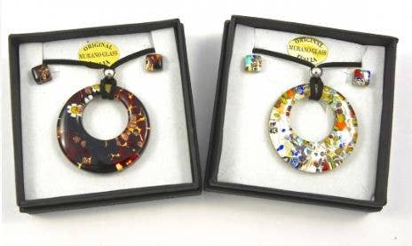 Murano Glass Boxed Jewelry Set - Assorted Color