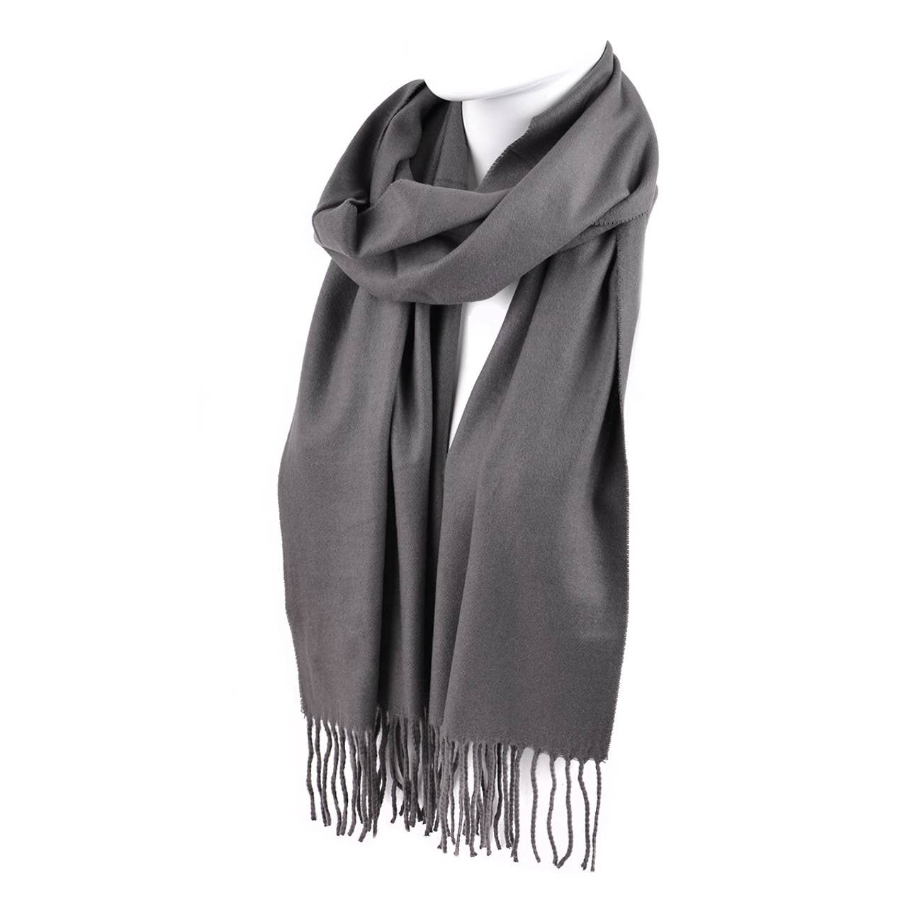 Cashmere Feel Solid Color Scarf Bag Clearance