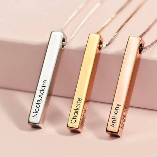 Faith Hope Love Bar Pendant