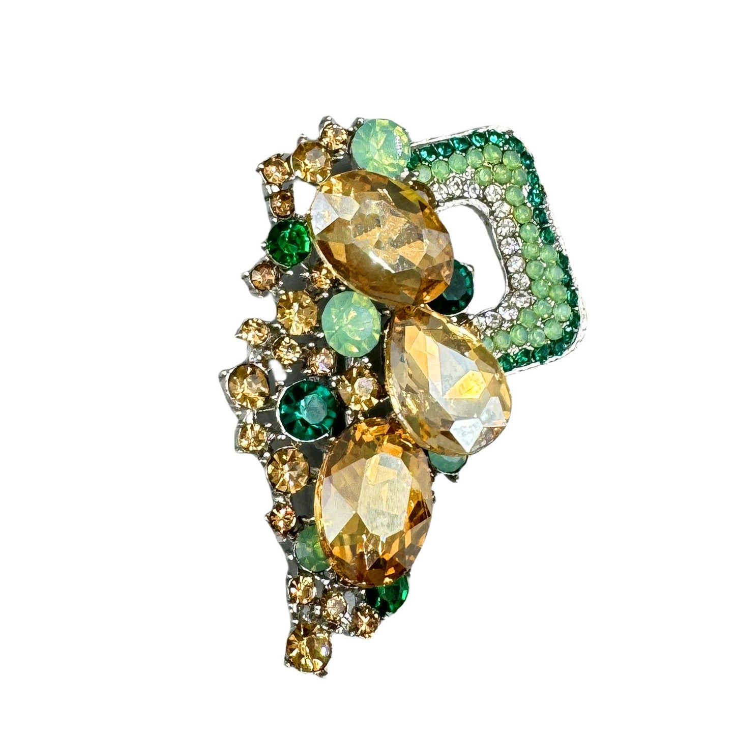 Floral Rhinestone Pin