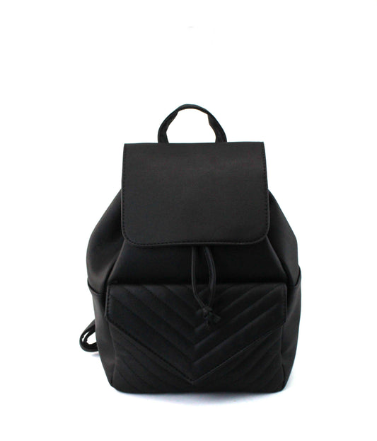 PU Backpack with Front Flip Pocket