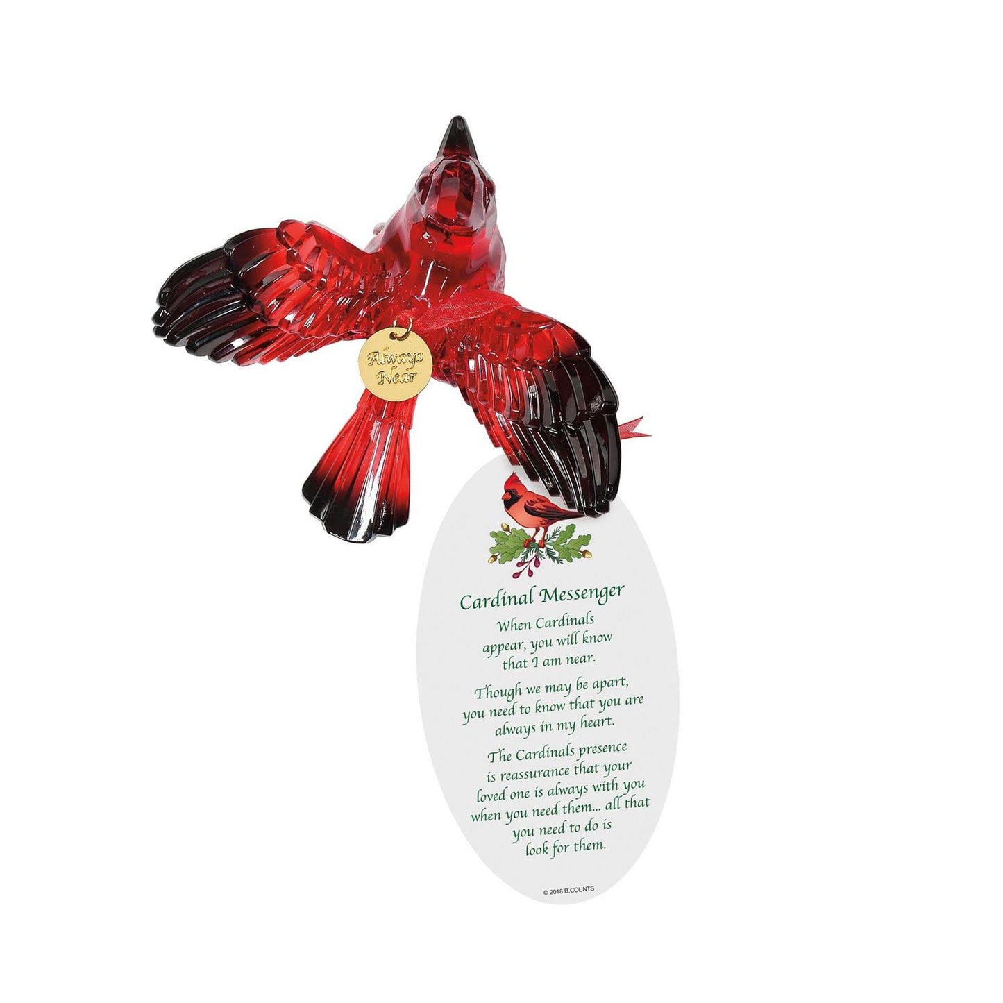 Cardinal Facets Acrylic Ornament