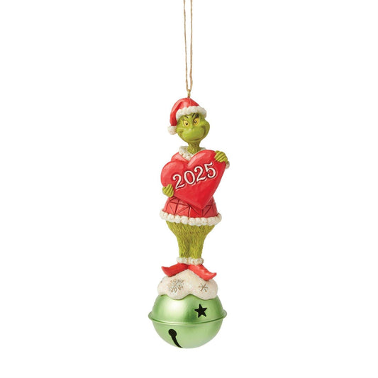 Grinch on Date Bell Ornament