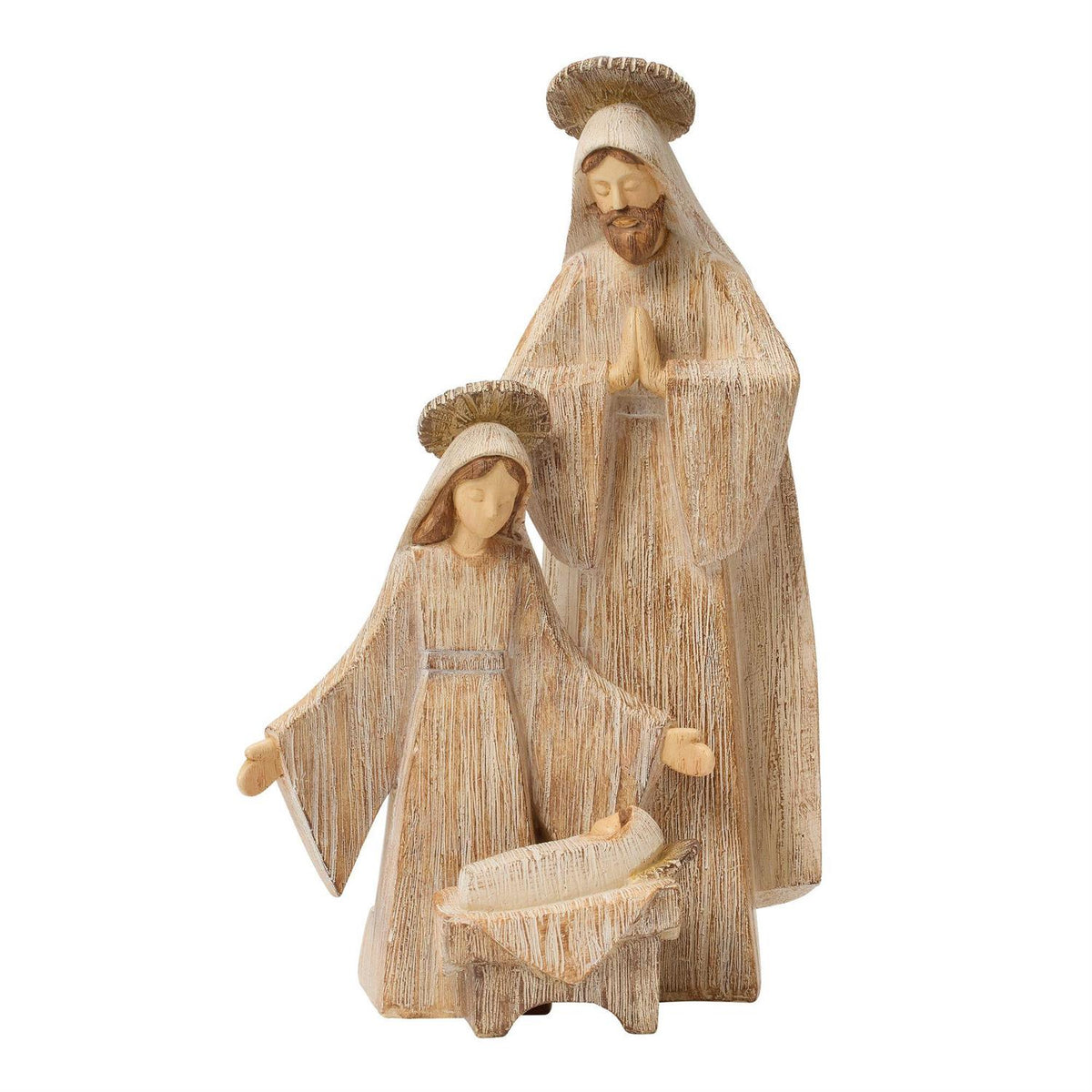 Woodgrain Nativity Décor
